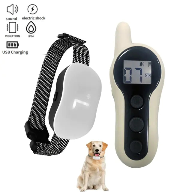 Dog Training Collar USB Rechargeable Ultrasonic Anti-Barking Dog Vibration Waterproof Collar