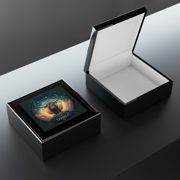 Taurus Zodiac Sign Jewelry Box - Gift for Taurus Lovers