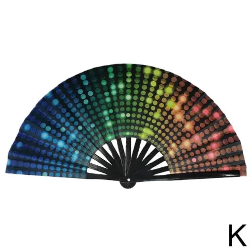 Rave Fan, Bamboo Folding Clack Hand Fan: Party Fan
