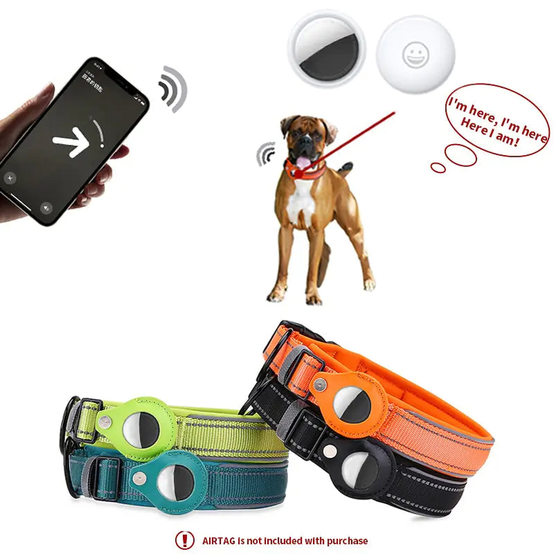 Air Tag Dog Collar - Anti-Lost Pet Dog Collar