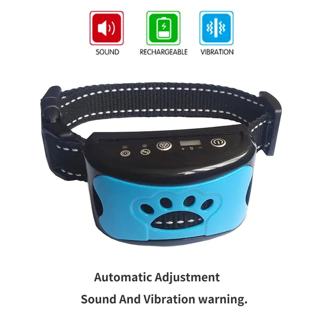 Dog Training Collar USB Rechargeable Ultrasonic Anti-Barking Dog Vibration Waterproof Collar
