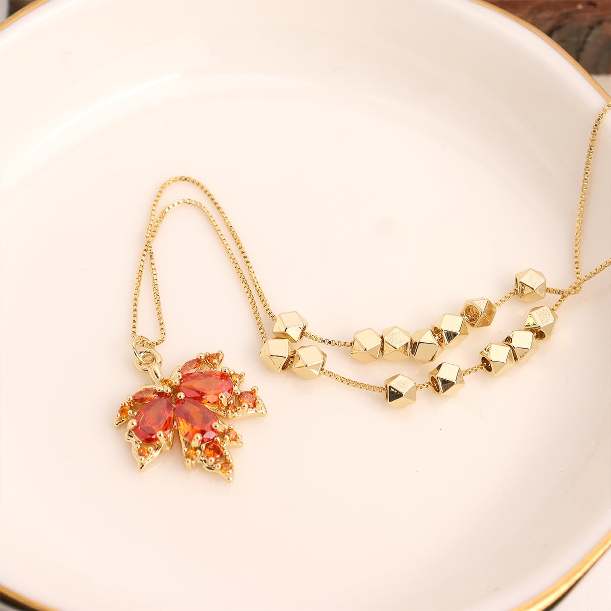 Fall Leaf Pendant Necklaces for Women - Autumn Jewelry Gifts for her