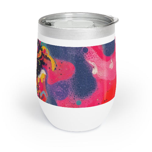 Vibrant Wine Tumbler, Let’s Party Drinkware for Gatherings, Gifts for Her, Colorful Insulated Mug, Party Accessory, Unique Wine Gift