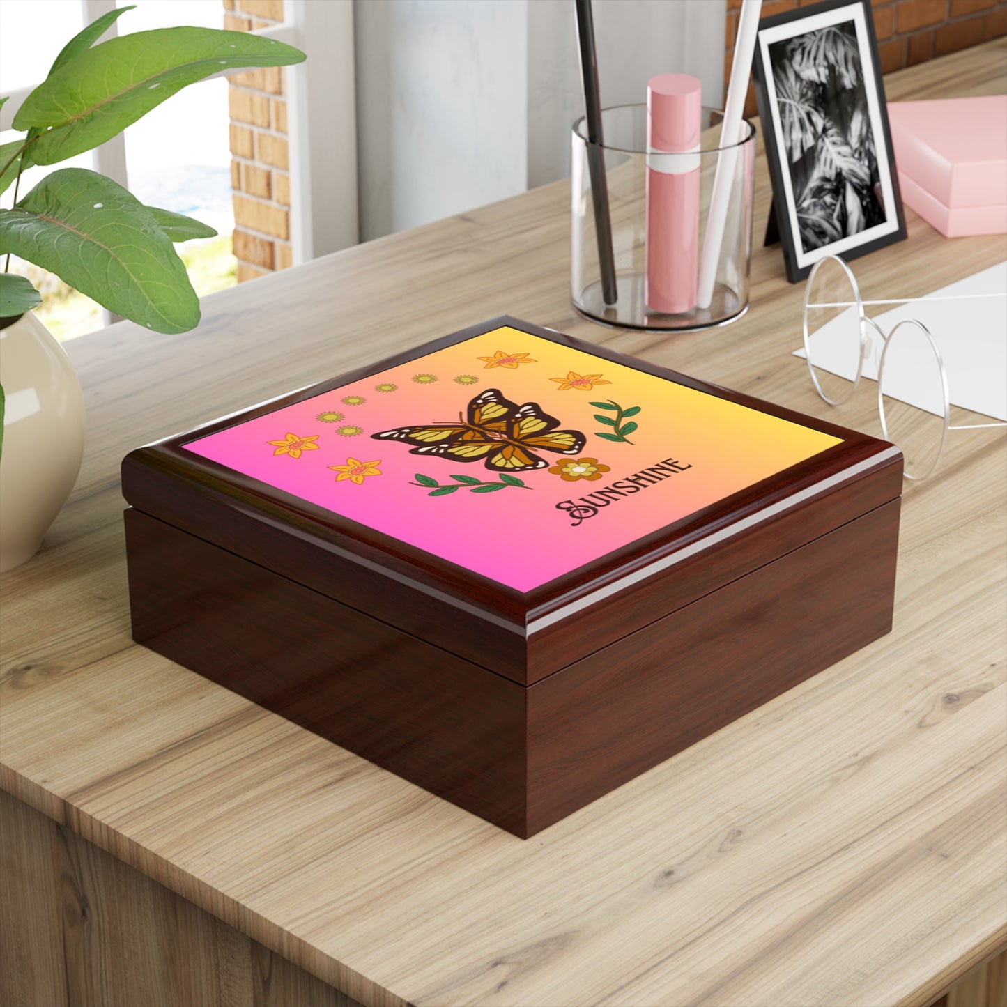 Sunshine and Butterflies Jewelry Box