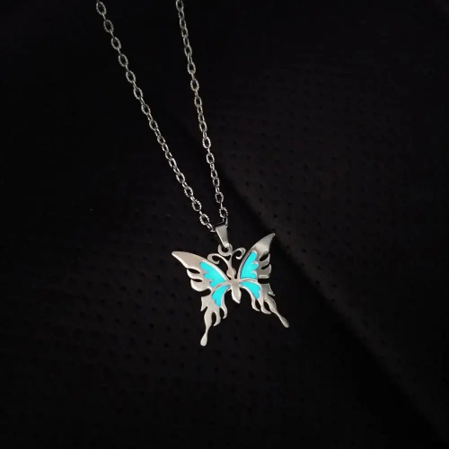 Butterfly Glow Necklace - Luminescent Wings