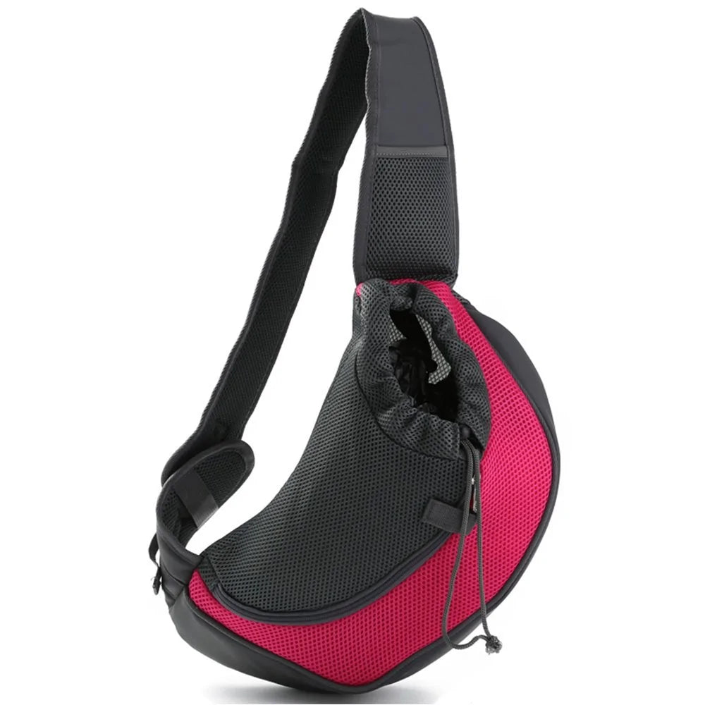 Pet Dog Sling Carrier, Breathable Mesh Portable Travel Pet Sling Shoulder Bag