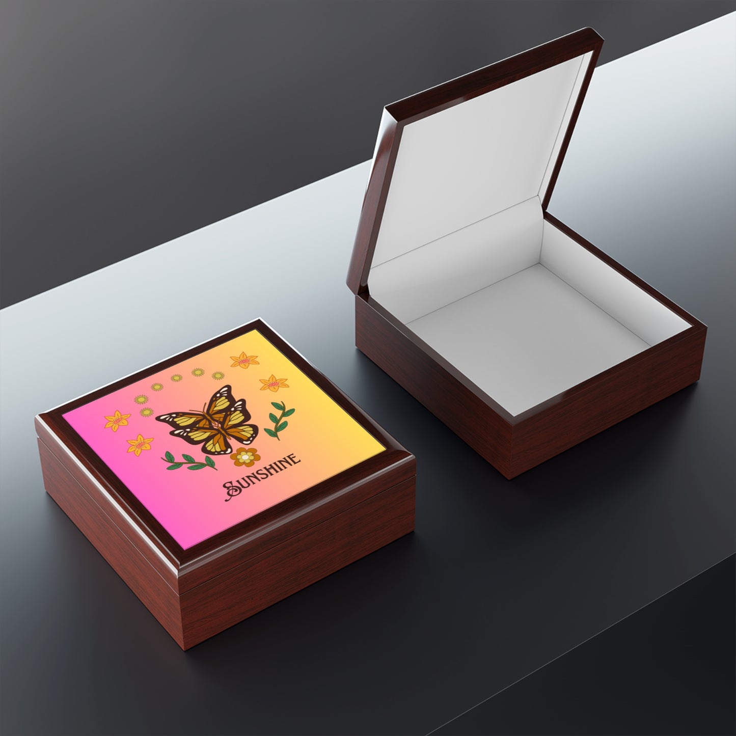 Sunshine and Butterflies Jewelry Box