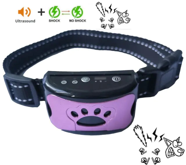 Dog Training Collar USB Rechargeable Ultrasonic Anti-Barking Dog Vibration Waterproof Collar