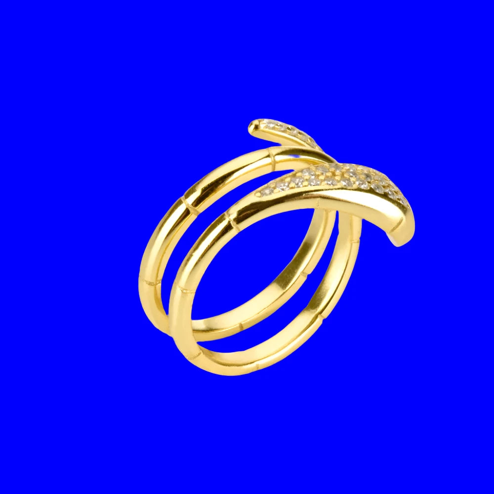 Three-Circle Snake Rings for Women