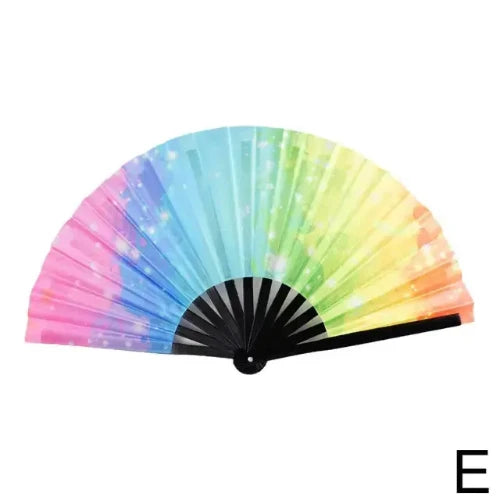 Rave Fan, Bamboo Folding Clack Hand Fan: Party Fan