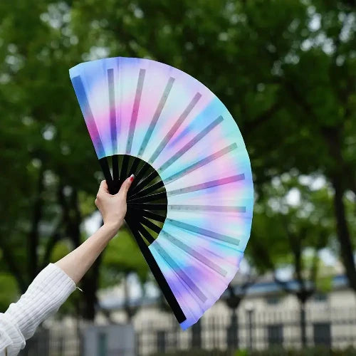 Rave Fan, Bamboo Folding Clack Hand Fan: Party Fan