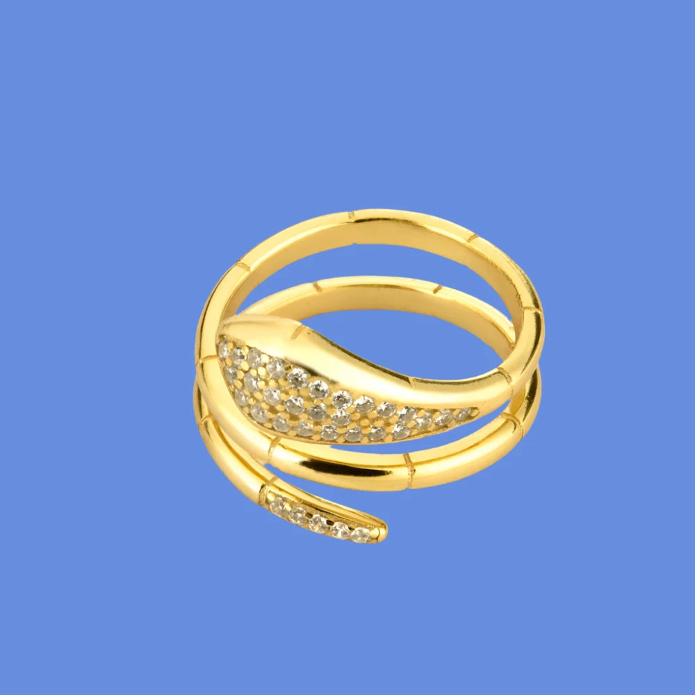 Three-Circle Snake Rings for Women