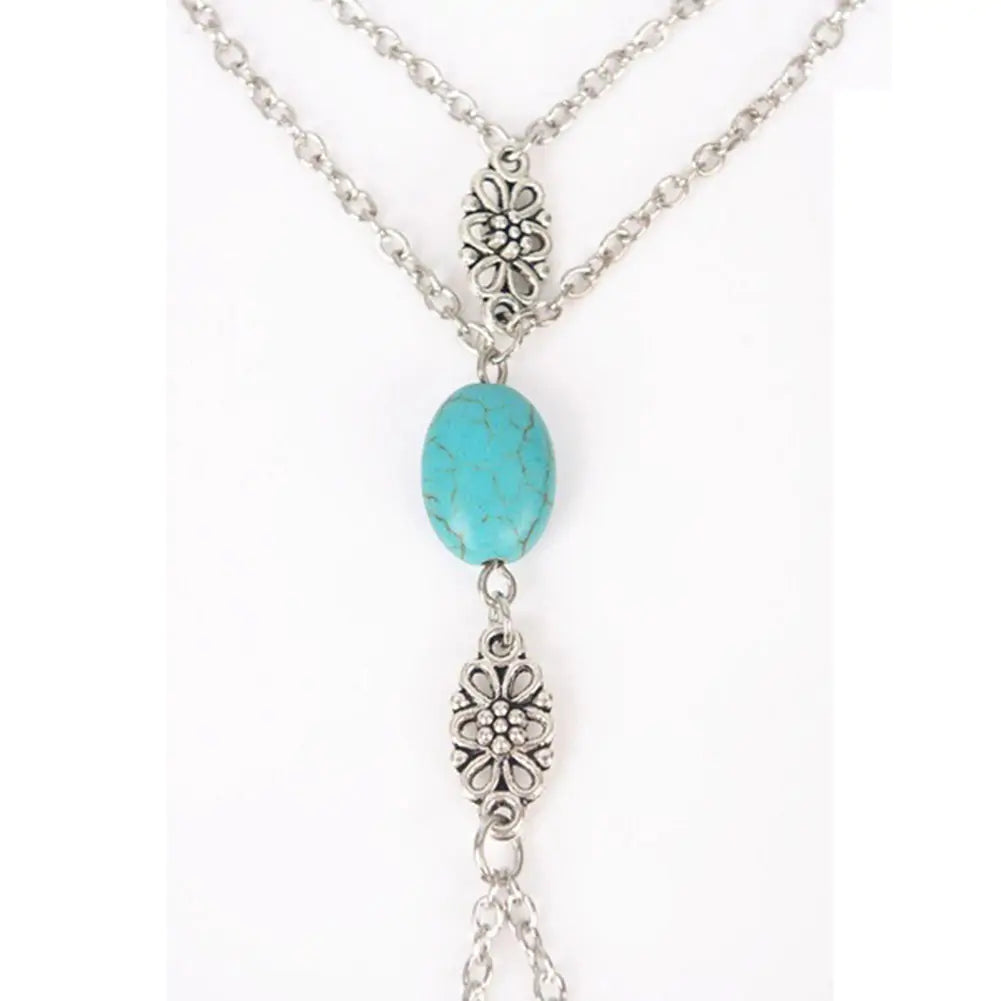 Turquoise Finger Ring Bracelet