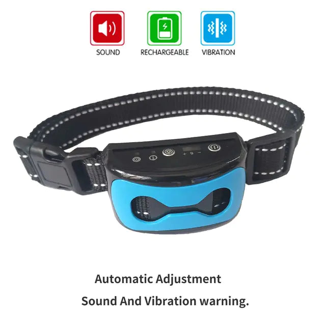 Dog Training Collar USB Rechargeable Ultrasonic Anti-Barking Dog Vibration Waterproof Collar