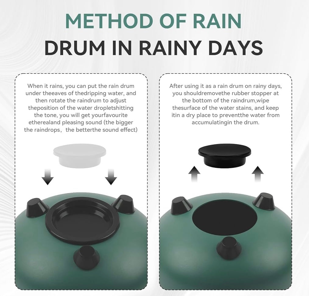 Soothing Rain Steel Tongue Drum – 6” 8-Note Handpan for Outdoor Relaxation & Meditation