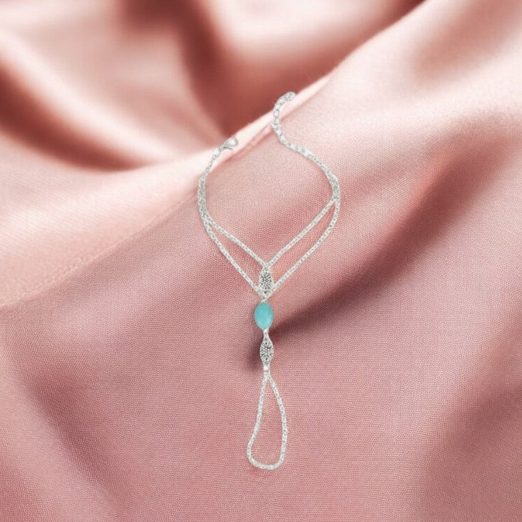 Turquoise Finger Ring Bracelet
