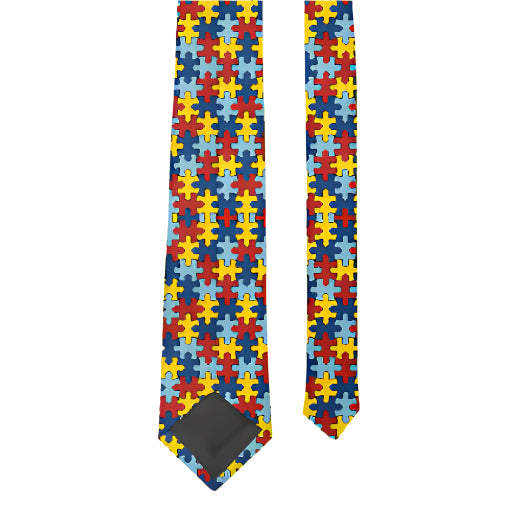Autism Awareness Puzzle Piece Tie