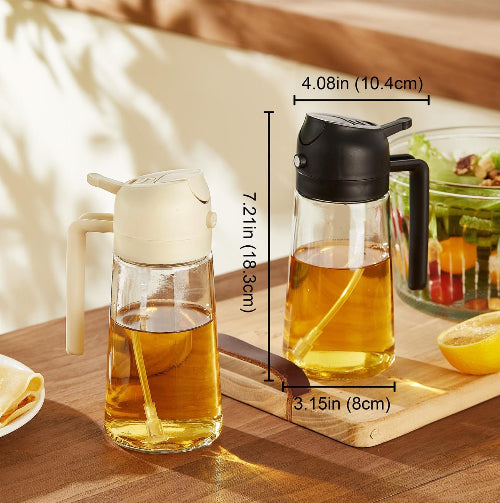 16 oz Glass Olive Oil Dispenser – Drip-Free, Stylish & Functional