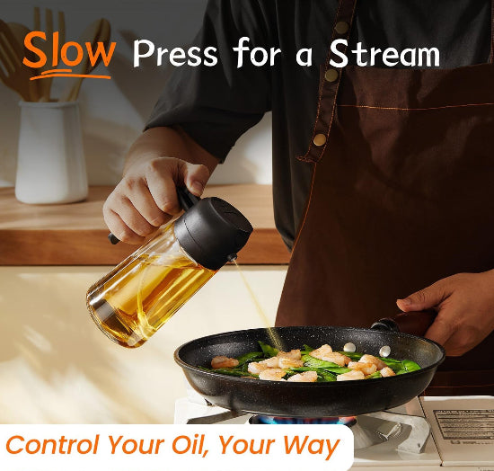 16 oz Glass Olive Oil Dispenser – Drip-Free, Stylish & Functional