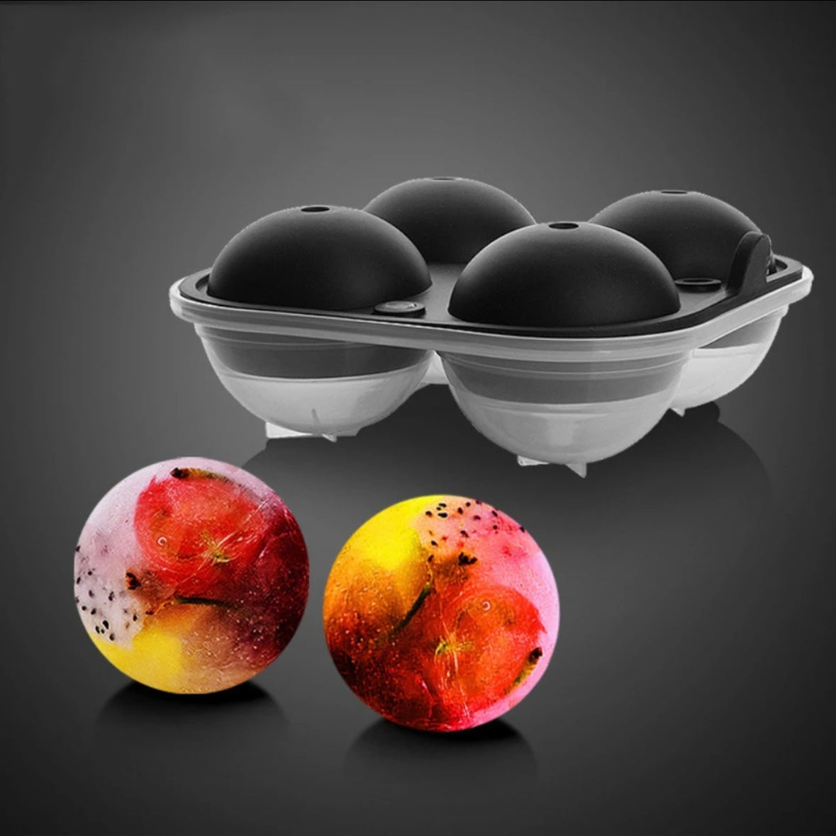 Silicone Ice Mold, Ice Cube Trays Reusable Ice Cube Maker with Lid