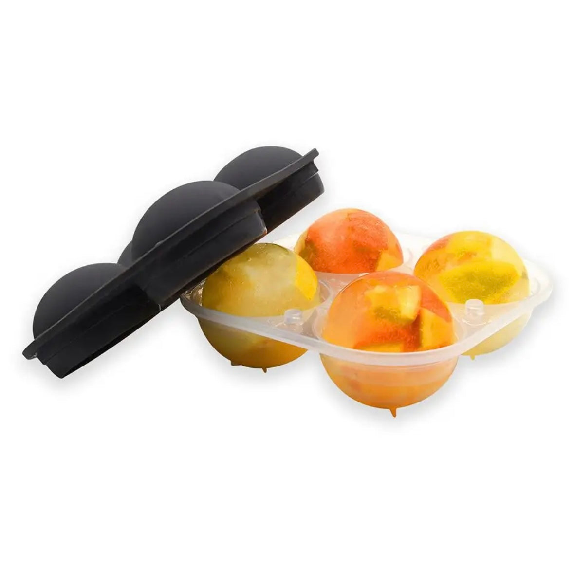 Silicone Ice Mold, Ice Cube Trays Reusable Ice Cube Maker with Lid