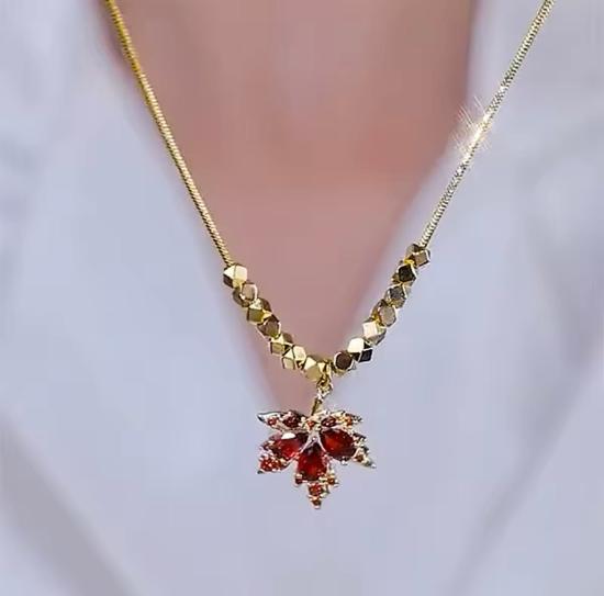 Fall Leaf Pendant Necklaces for Women - Autumn Jewelry Gifts for her