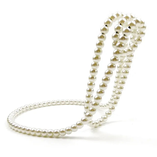 Pearl Necklace Wine Bottle Holder, Tabletop Wine Bottle Stand for Bar and Home Decoration