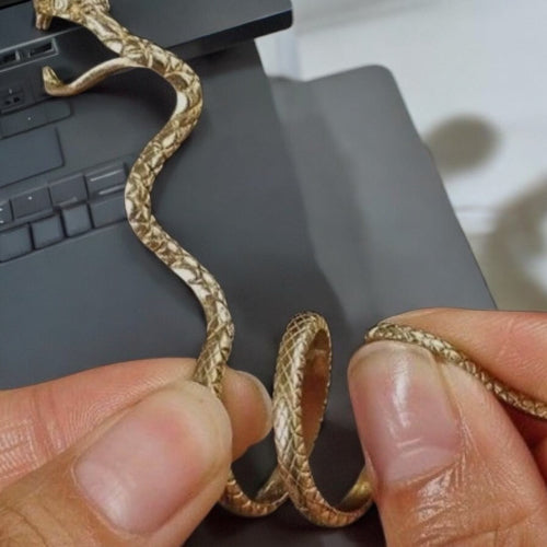 Gold and Silver King Cobra Snake Ring
