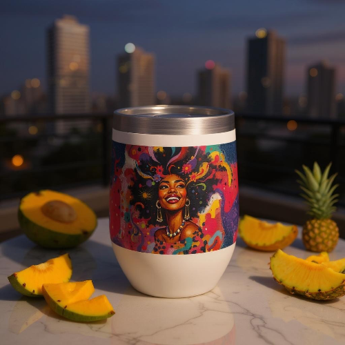 Vibrant Wine Tumbler, Let’s Party Drinkware for Gatherings, Gifts for Her, Colorful Insulated Mug, Party Accessory, Unique Wine Gift