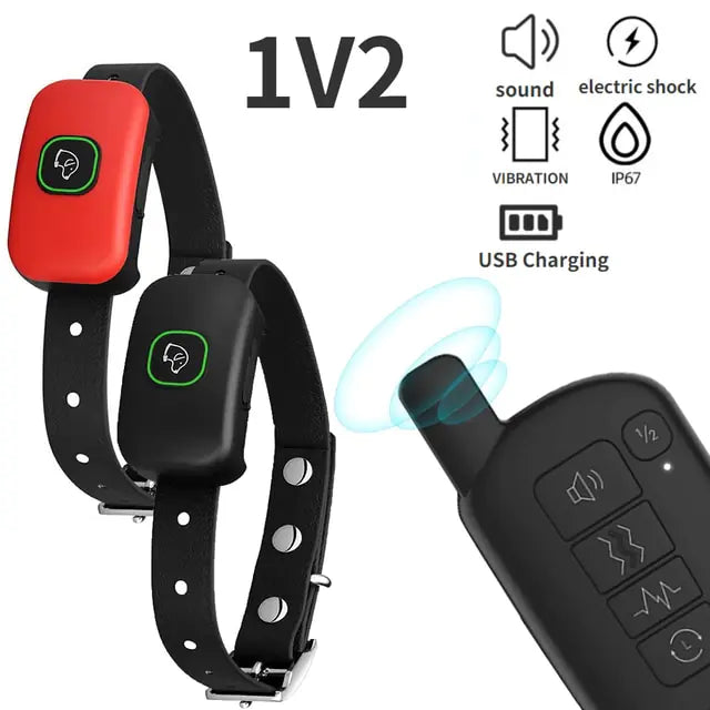 Dog Training Collar USB Rechargeable Ultrasonic Anti-Barking Dog Vibration Waterproof Collar