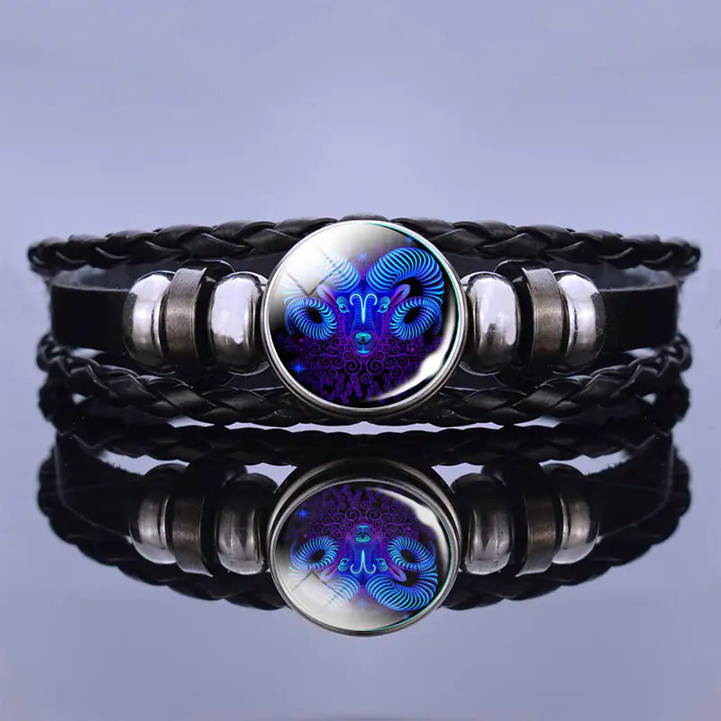 Glow in the dark Zodiac Guardian Bracelet: Align with the stars