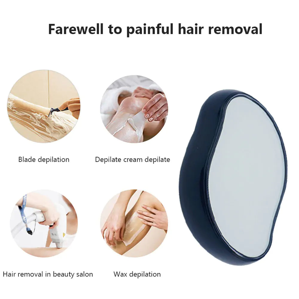 Crystal Hair Eraser for Women and Men, Crystal Hair Removal Painless Exfoliation, Hair Remover Tool for Arms and Legs