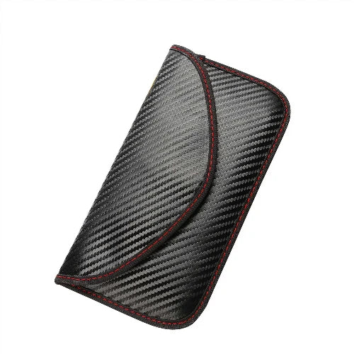 Faraday Bag for Phones and Car Keys, 2 Pack RFID Signal Blocking Bag, Carbon Fiber Material Shielding Case for Cell Phone Privacy Protection & Key Fob, Anti-Tracking Anti-Hacking Case Blocker