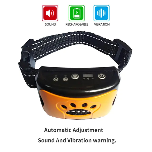 Dog Training Collar USB Rechargeable Ultrasonic Anti-Barking Dog Vibration Waterproof Collar