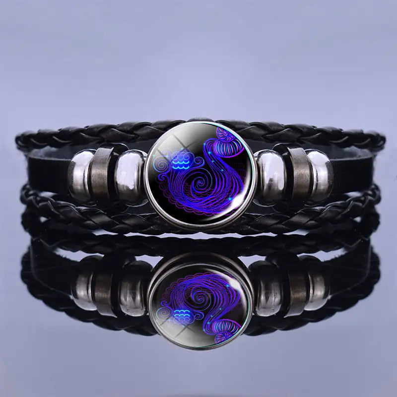 Glow in the dark Zodiac Guardian Bracelet: Align with the stars