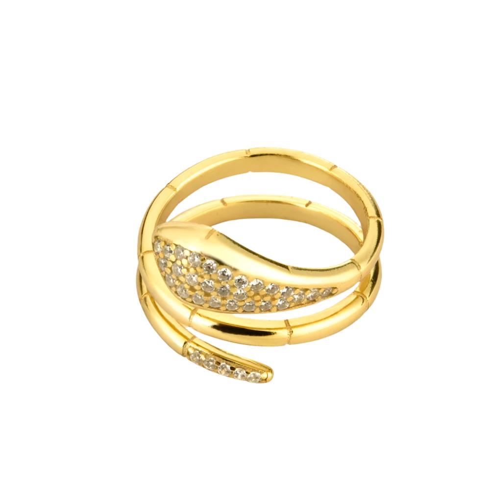 Three-Circle Snake Rings for Women