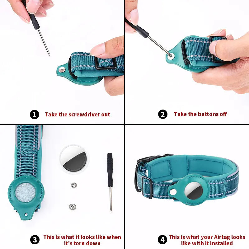 Air Tag Dog Collar - Anti-Lost Pet Dog Collar