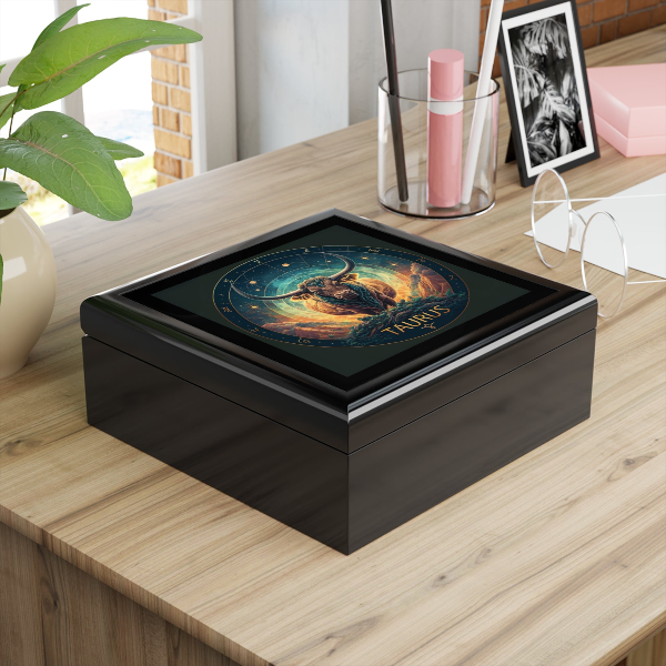 Taurus Zodiac Sign Jewelry Box - Gift for Taurus Lovers