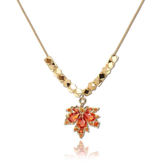 Fall Leaf Pendant Necklaces for Women  -  Autumn Jewelry Gifts for her