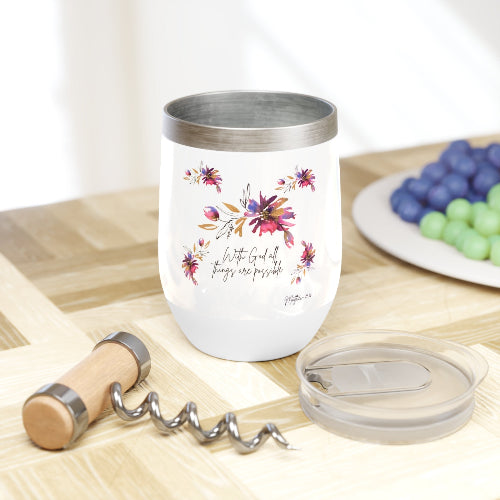 Triple-Insulated Stemless Wine Tumbler 12 oz – Spill-Proof, Non-Slip, Travel-Friendly Cup