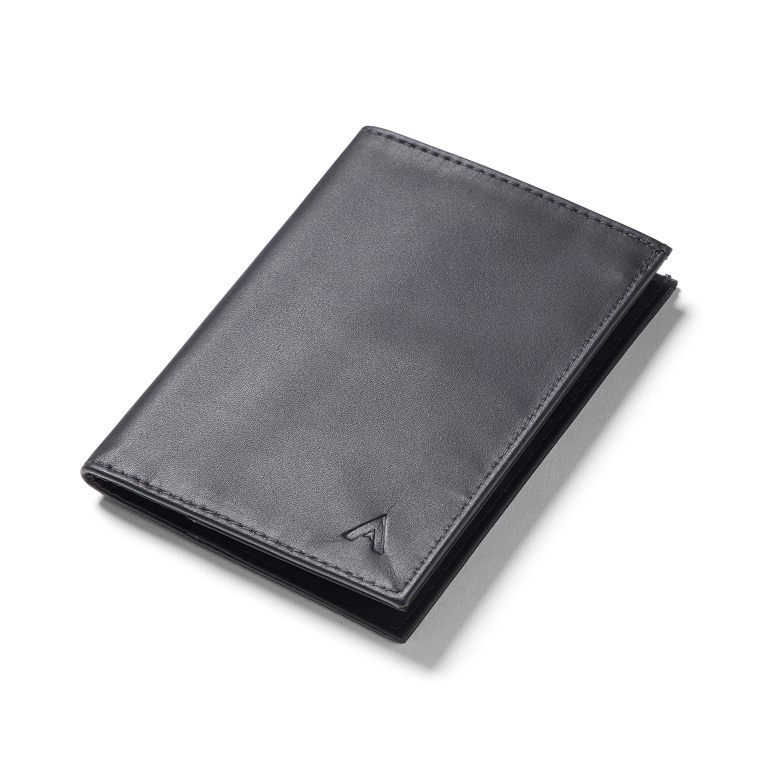 Allett Original Wallet, Onyx Black | Leather, Slim, Minimalist | RFID Blocking, Ultra Thin Bifold, Front Pocket | Holds 4-24+ Cards, Bills, Receipts | Wallets for Men & Women | Made in the USA