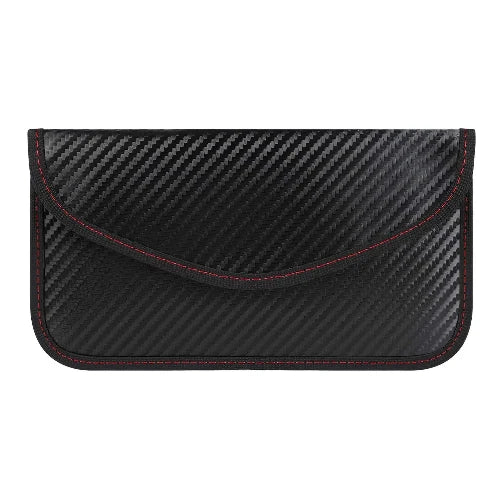 Faraday Bag for Phones and Car Keys, 2 Pack RFID Signal Blocking Bag, Carbon Fiber Material Shielding Case for Cell Phone Privacy Protection & Key Fob, Anti-Tracking Anti-Hacking Case Blocker