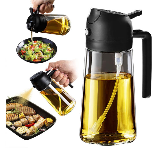 16 oz Glass Olive Oil Dispenser – Drip-Free, Stylish & Functional
