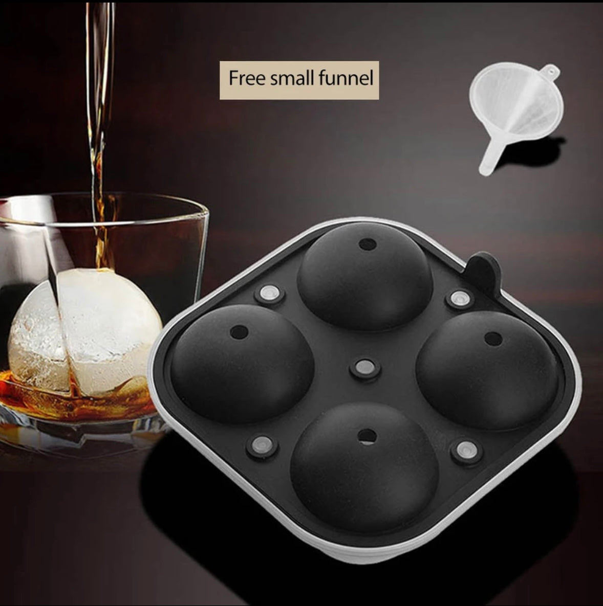Silicone Ice Mold, Ice Cube Trays Reusable Ice Cube Maker with Lid