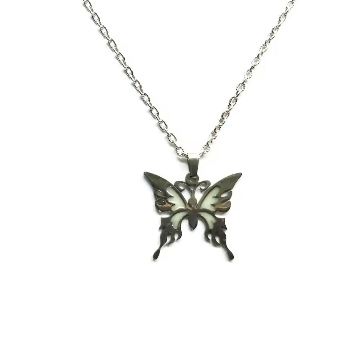 Butterfly Glow Necklace - Luminescent Wings