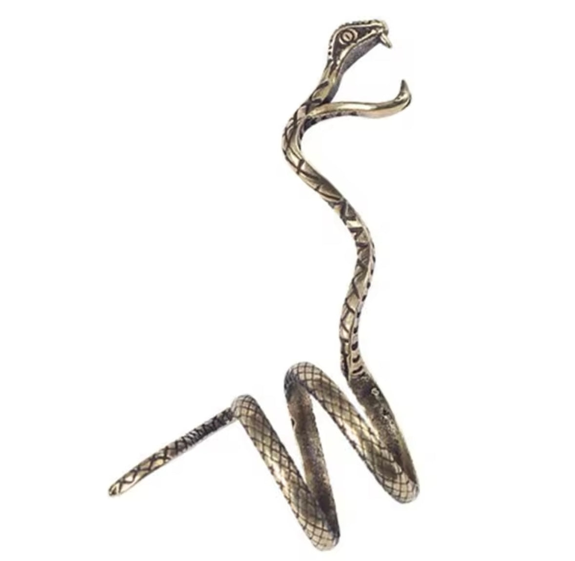 Gold and Silver King Cobra Snake Ring