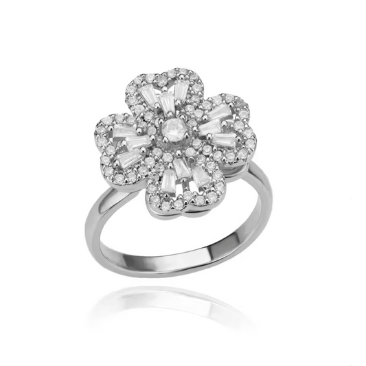 Lucky Clover Spinner Ring