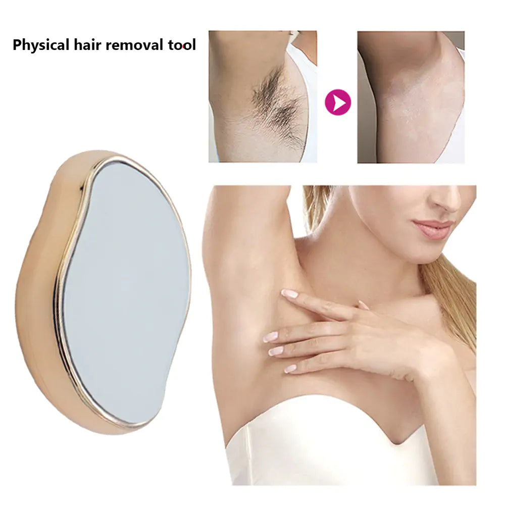 Crystal Hair Eraser for Women and Men, Crystal Hair Removal Painless Exfoliation, Hair Remover Tool for Arms and Legs