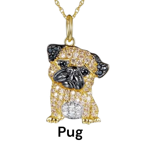 Dog Breed Necklace for women - Puppy charm, Easy closure for women