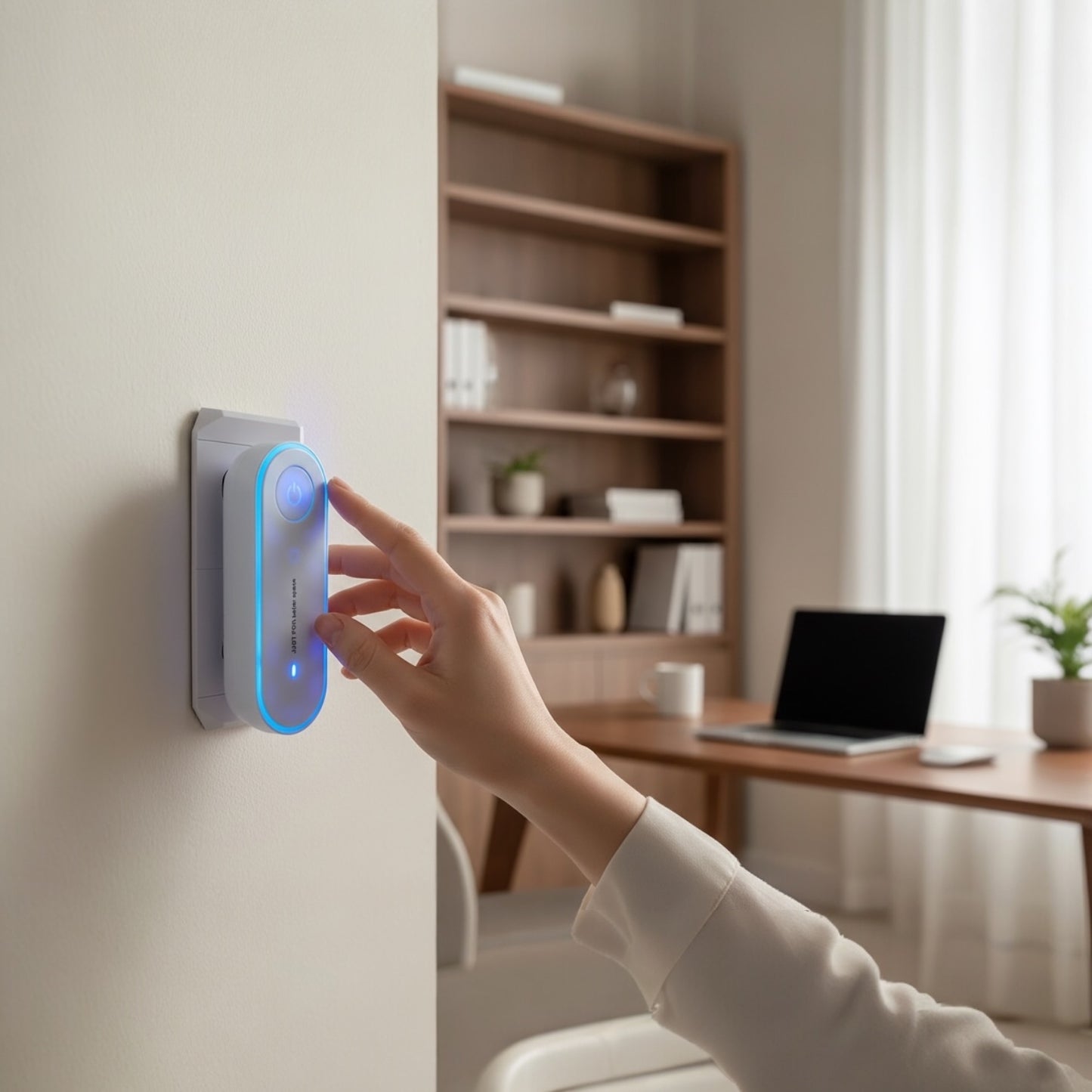 Negative Ion Air Purifier Plug-in – Portable Ionizer for Home | Removes Odors, Smoke, and Pollutants | Compact Fresh Air Generator for Bedroom, Study, Bathroom, Garage, and Small Rooms